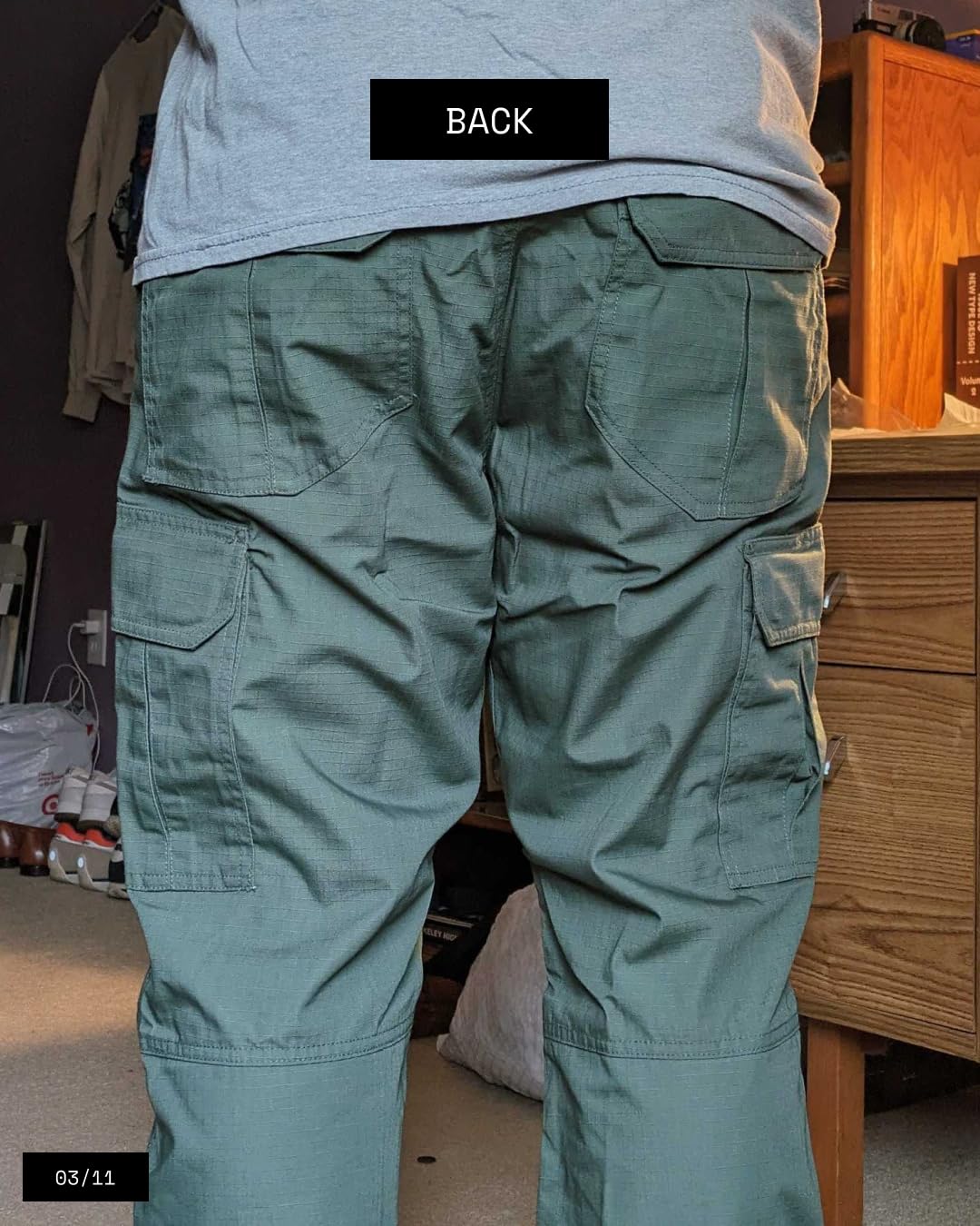 Men's Tactical Pants, Water Resistant Ripstop Cargo Pants, Lightweight EDC Work Hiking Pants, Outdoor Apparel