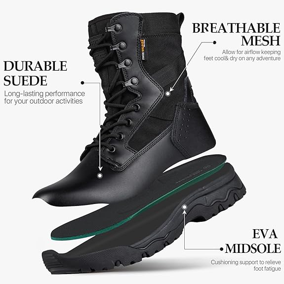 COREX® Tactical 8-inch rain black boots